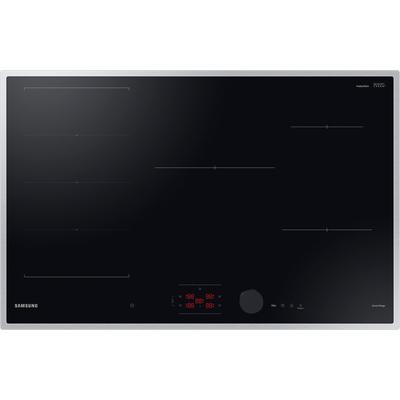 SAMSUNG Flex-Induktions-Kochfeld "NZ85C6058HK/U1", grau (edelstahl), B:80cm H:4,8cm T:52cm, Kochfelder, Mehr Flexibilität und viel Platz deine Pfannen & Töpfe. Mit WiFi