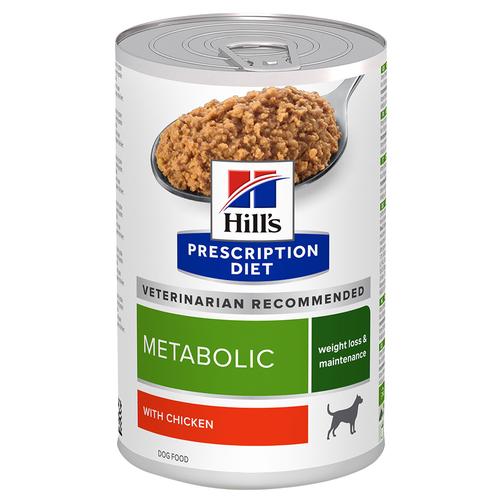 36x370g Metabolic Gewichtsmanagement mit Huhn Hill's Prescription Diet Hundefutter nass - 24+12...