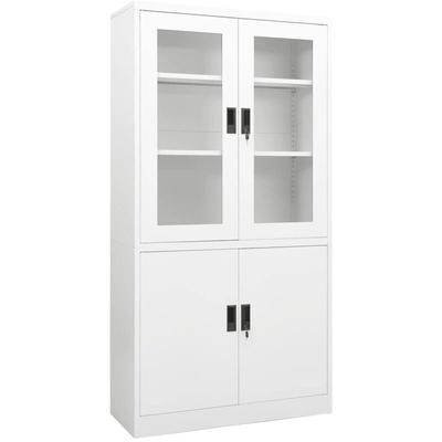 Vidaxl - Büroschrank Weiß 90x40x180 cm Stahl