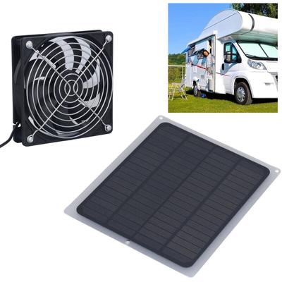 Ej.life - Solarpanel Lüfter Kit, 6W Solarventilator aus monokristallinem Silizium mit Schutznetz Image