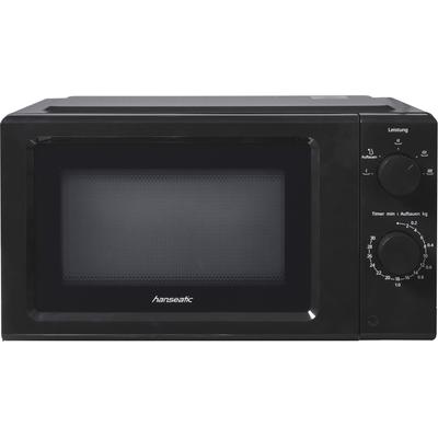 HANSEATIC Mikrowelle "HM19", schwarz, B:43,4cm H:24,1cm T:33cm, Mikrowellen_Minibacköfen_Kleinküchen, Leistung 700 W, Auftaufunktion, 5 Leistungsstufen Image
