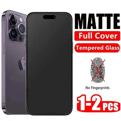 1/2Pcs Matte Gehärtetem Glas Für iPhone 15 14 12 11 13 Pro Max Frosted Screen Protectors Für iPhone 11 12 13 14 15 Plus Glas Fil