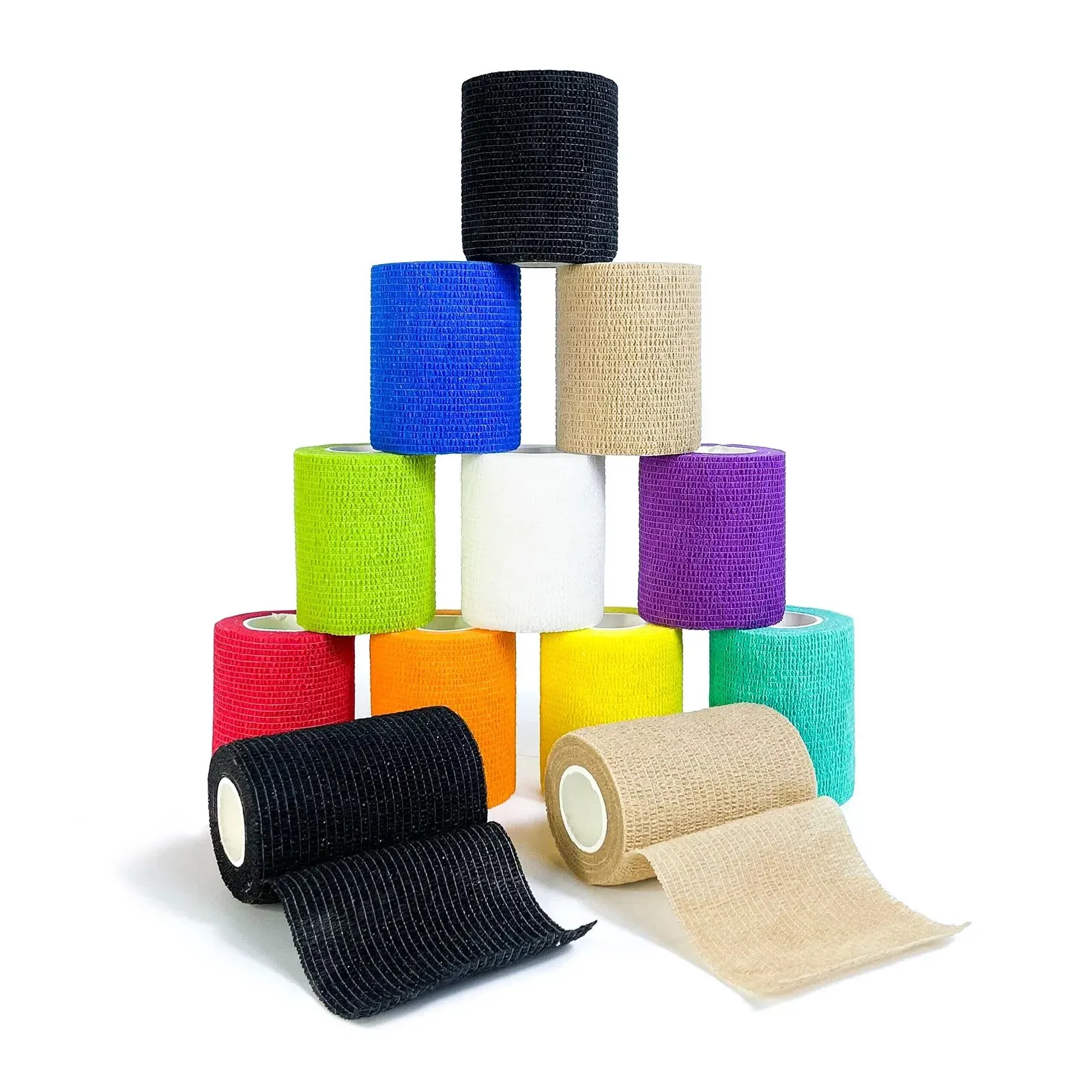 Buntes sportliches Wickel band selbst klebende elastische Bandage Elasto plast Sports chutz Knie Finger Knöchel Handfläche Schulter Image