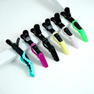 6Pcs Alligator Clips Barber Hair Styling Non Slip Sectioning Barrettes Hairdresser Styling Tools Pro