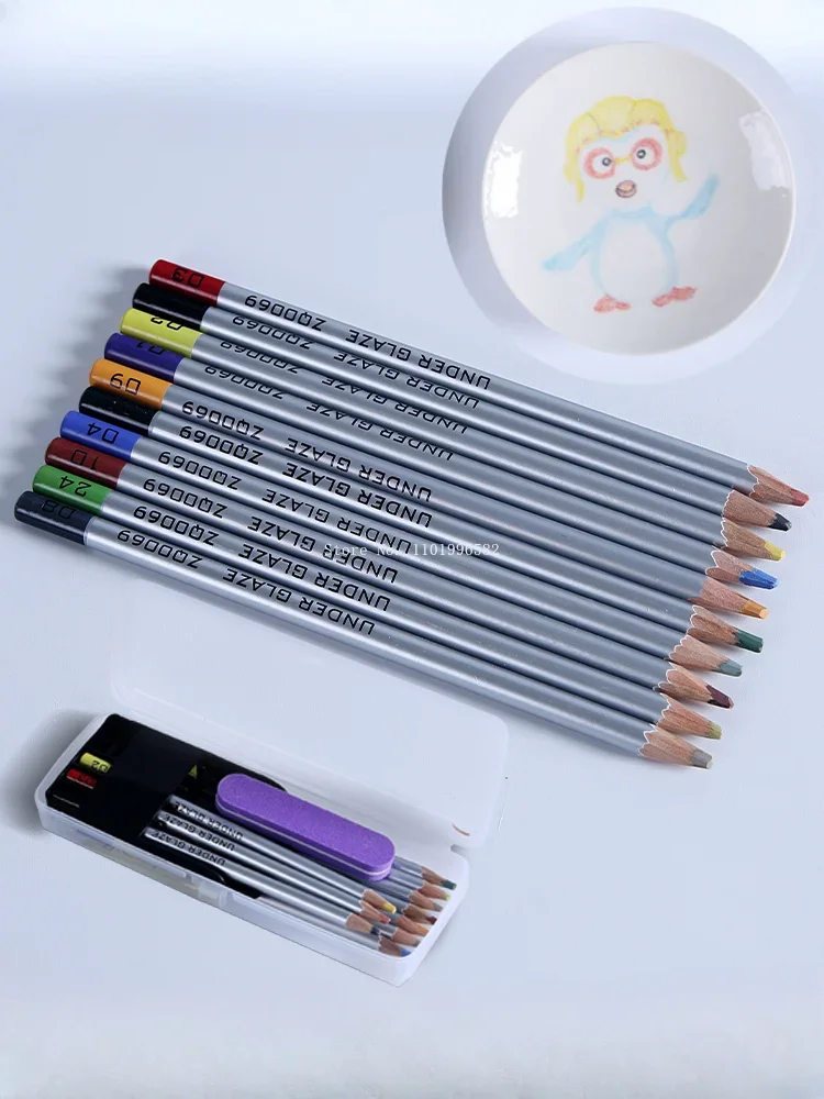 Poterie sous glaçure peinture crayon Pigment dessin stylo poterie barre école bricolage céramique artisanat peinture coloriage outils