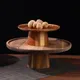 Alzata per torta 1PC Vassoio alto in legno Vassoio per esposizione torta Piatto da pranzo per frutta