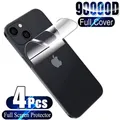 4 pezzi pellicola idrogel a copertura totale per iPhone 11 12 13 14 15 Pro Max protezioni schermo per iPhone 13 14 15 Plus pellicola posteriore non in vetro