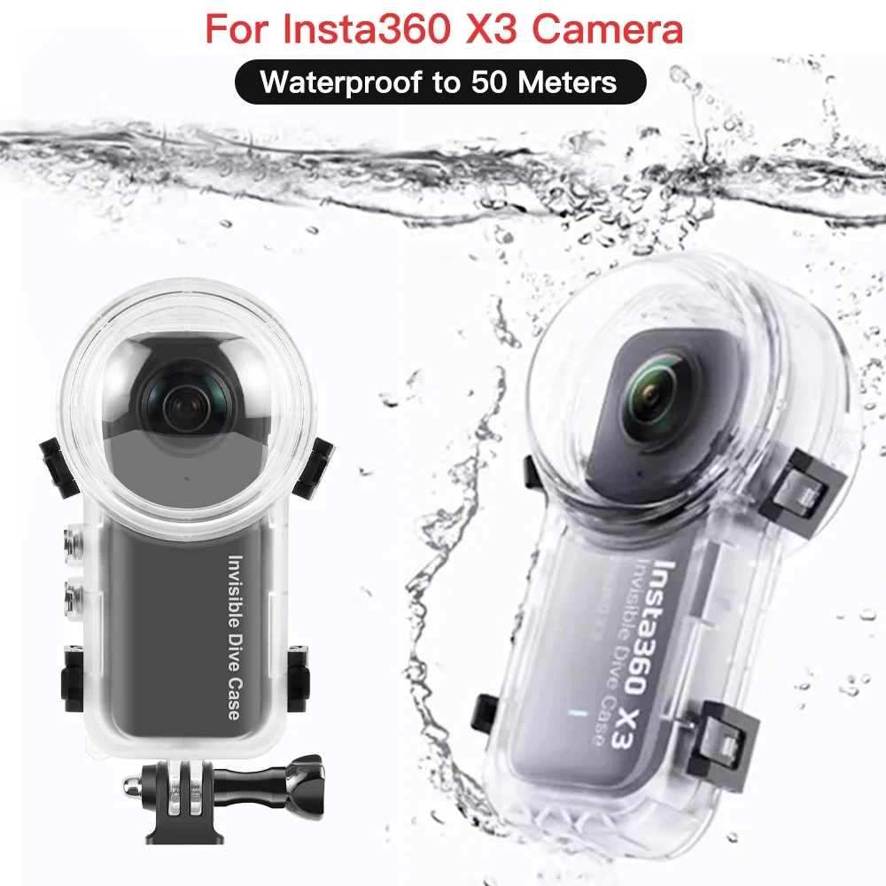Custodia subacquea invisibile per Insta360 X3 Protezione impermeabile 2023 Nuovo per Insta 360 X3 Subacquea 50M Accessori per immersione