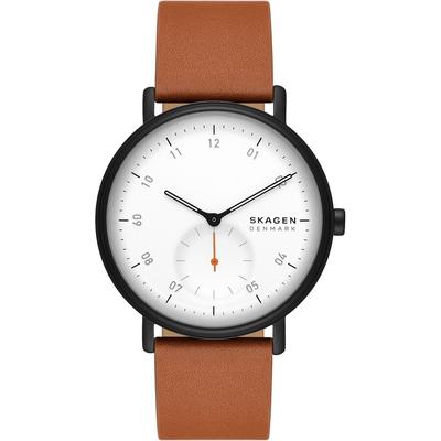 Skagen Herrenuhr Edelstahl schwarz, weiß Herren Image
