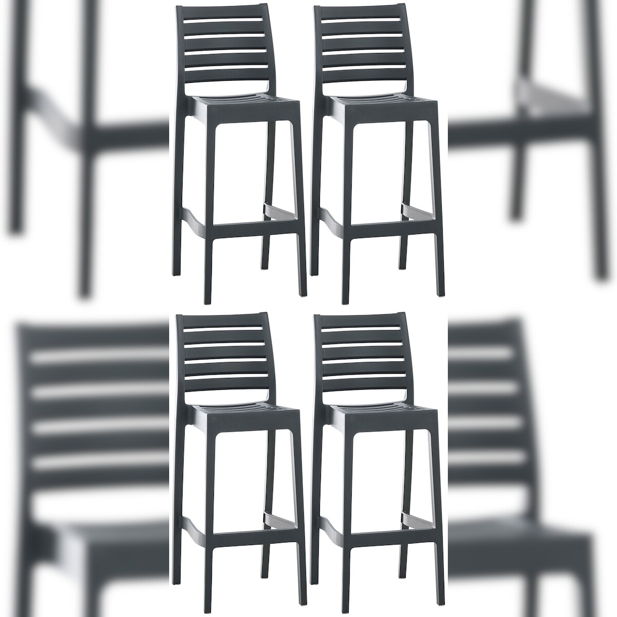 CLP 4er Set Barhocker Ares dunkelgrau Image