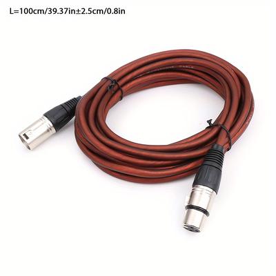 TEMU I-zclive Premium Xlr Audio Cable - Male To Female, Zinc Alloy, 3-pin Balanced Microphone & Speaker Cord For Recording Gear, Preamplifiers, And Radio Stations