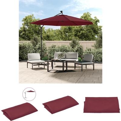 The Living Store Ersatzbezug für Ampelschirm Bordeauxrot 300 cm - Sonnenschirm-Stoffe Image