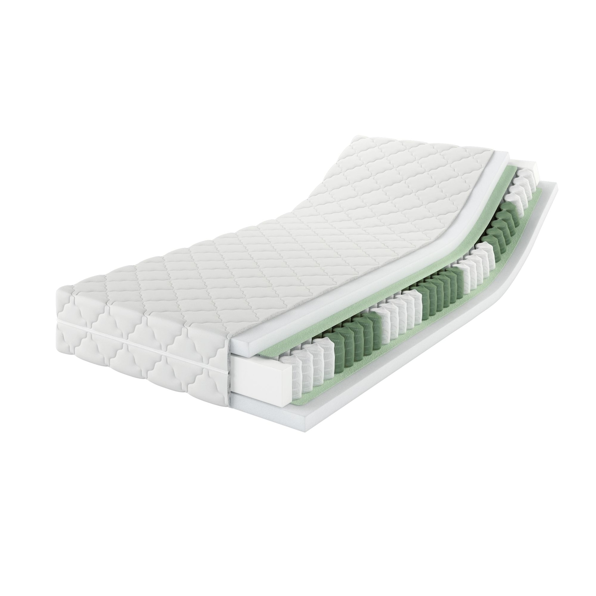 MSS e.K. MedicSpring 2-in-1 Taschenfederkern 100x200 | 2 Härtegrade in Einer Matratze H4 / H5 | Ergonomisch Designed und produziert in Deutschland Image