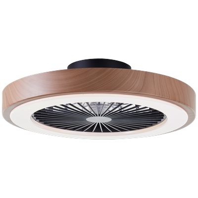 BRILLIANT LED Deckenleuchte "Slimline", schwarz (natur, schwarz), Ø 49cm H: 14cm, Lampen, 49 cm, Ventilator, digitales RGB, 4700 lm, dimmbar, 3000-6500 K, CCT Image