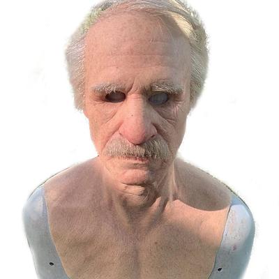 Kopfbedeckung für Halloween-Weihnachtsmasken, wilde schwarzhaarige alte Männermaske, Simulationscharaktermaske, Maskenspiel-Requisiten, abgefahrenes Cosplay-Accessoire Image