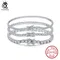 ORSA JEWELS 4mm Round Cut Tennis Bracelet in 925 Sterling Silver White Gold Woman Men Bracelets