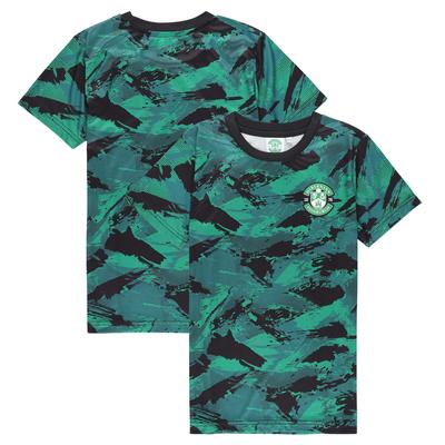 Hibernian Camo Polyester T-Shirt – Bayberry Green – Kinder Image