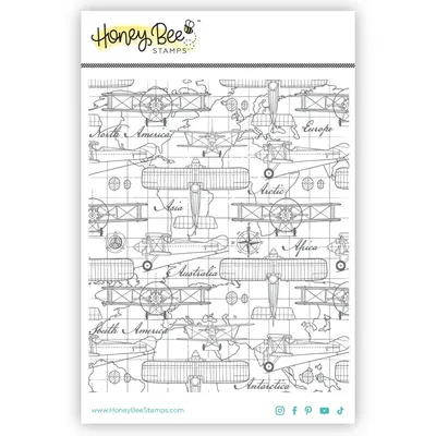 Aviator Plane Background Clear Stamps Cutting Dies for New June 2024 Scrapbooking Paper Making Bee