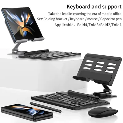 Wireless keyboard For Samsung Galaxy Z Fold 6 5 4 3 2 Case Mous Foldable Desk Mobile Phone Holder
