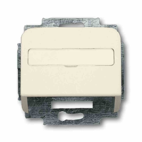 Busch-Jaeger DURO 2000 SI Tragring, für Datenanschlussgehäuse, weiß, glänzend, Befestigung mit Schraube, mit Beschriftungsfeld Image