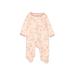 Just One You Made by Carter's Long Sleeve Onesie: Pink Jacquard Bottoms - Size 3 Month