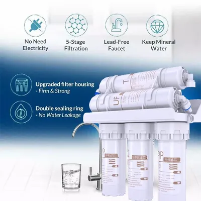 Tap Water Filter 5 Stages Drinking Filtering System Water Purifier Filters for Home&Kitchen Water Purification faucet filter