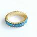 J. Crew Jewelry | J Crew Stackable Baguette Crystal Ring Blue | Color: Blue/Gold | Size: Os