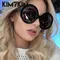 Übergroße runde Sonnenbrille für Damen, 2025, Luxusmarke, Design, Vintage, winddicht, ovale Sonnenbrille für Damen, trendige Sonnenbrille mit großem Rahmen