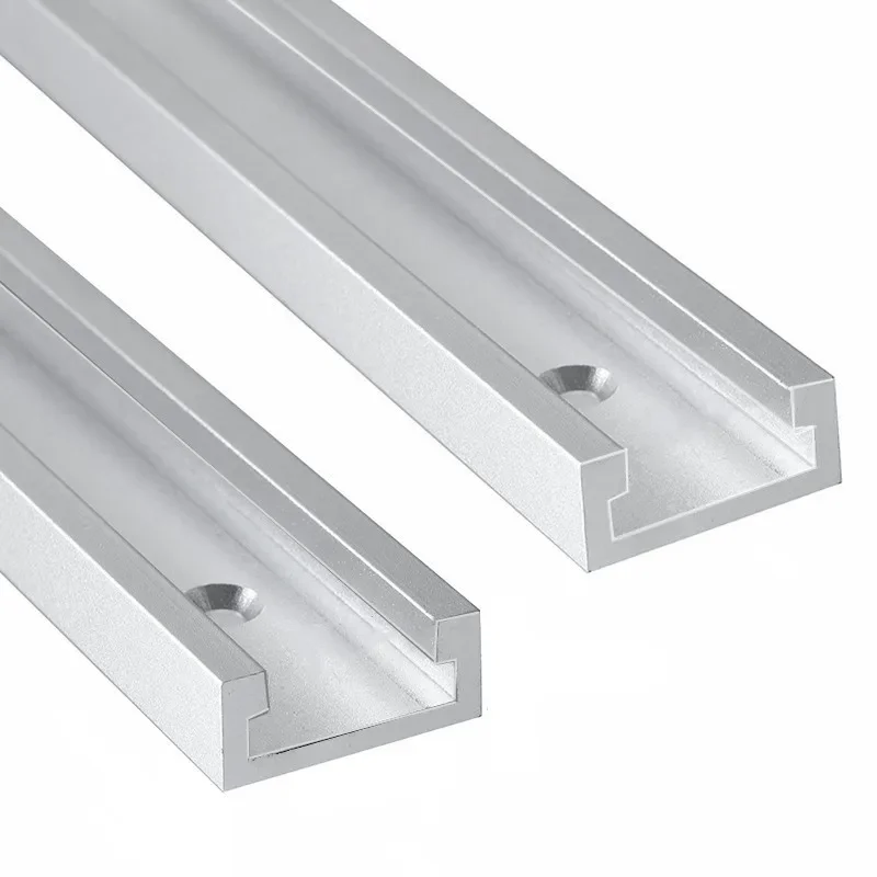 T-Schienen-Schlitz aus Aluminiumlegierung, Gehrungsschiene, Vorrichtung, T-Schlitz – Holzbearbeitungs-Rutsche-Schiene – T-Schiebevorrichtung, Schlitten-Grenze-Anleitung Image