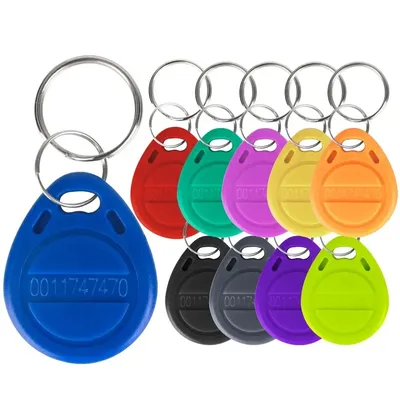 10/20 Stück 125 kHz schreibgeschützte RFID TK4100 EM4100 Proximity Keyfobs Smart Secure Door Entry Access Control ID Schlüsselanhänger Token Tag