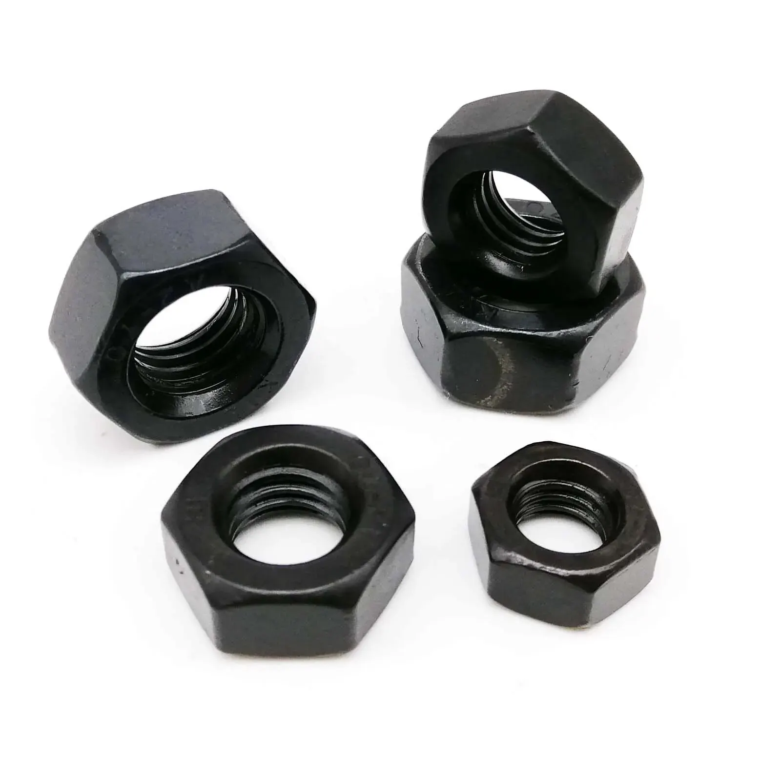2–100 Stück Sechskant-Sechskantmutter M1,4 M1,6 M2 M2,5 M3 M3,5 M4 M5 M6 M8 M10 M12 M14 M16 M18 M20 M24 schwarzer Kohlenstoffstahl DIN934 Image