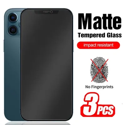 3PCS Matte Full Screen Protektoren Für iPhone 11 12 13 14 15 Pro Max Milchglas Für iPhone 11 14 15 Pro Plus XS MAX XR Glas