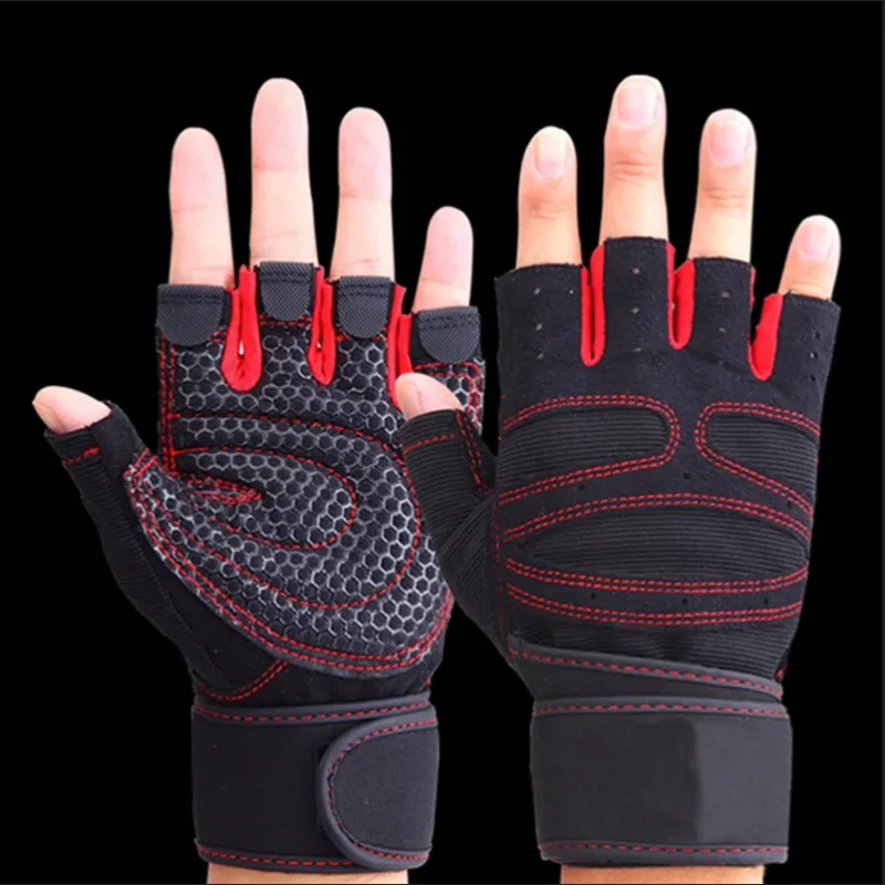 Gants de Fitness demi-doigt pour hommes et femmes, protège-poignet, haltère de sport, équitation, barre horizontale antidérapante, exercice d'entraînement