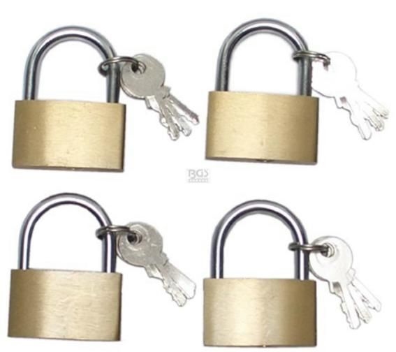 Kraftmann 3101 Messing Vorhangschoss Set 4tlg Image