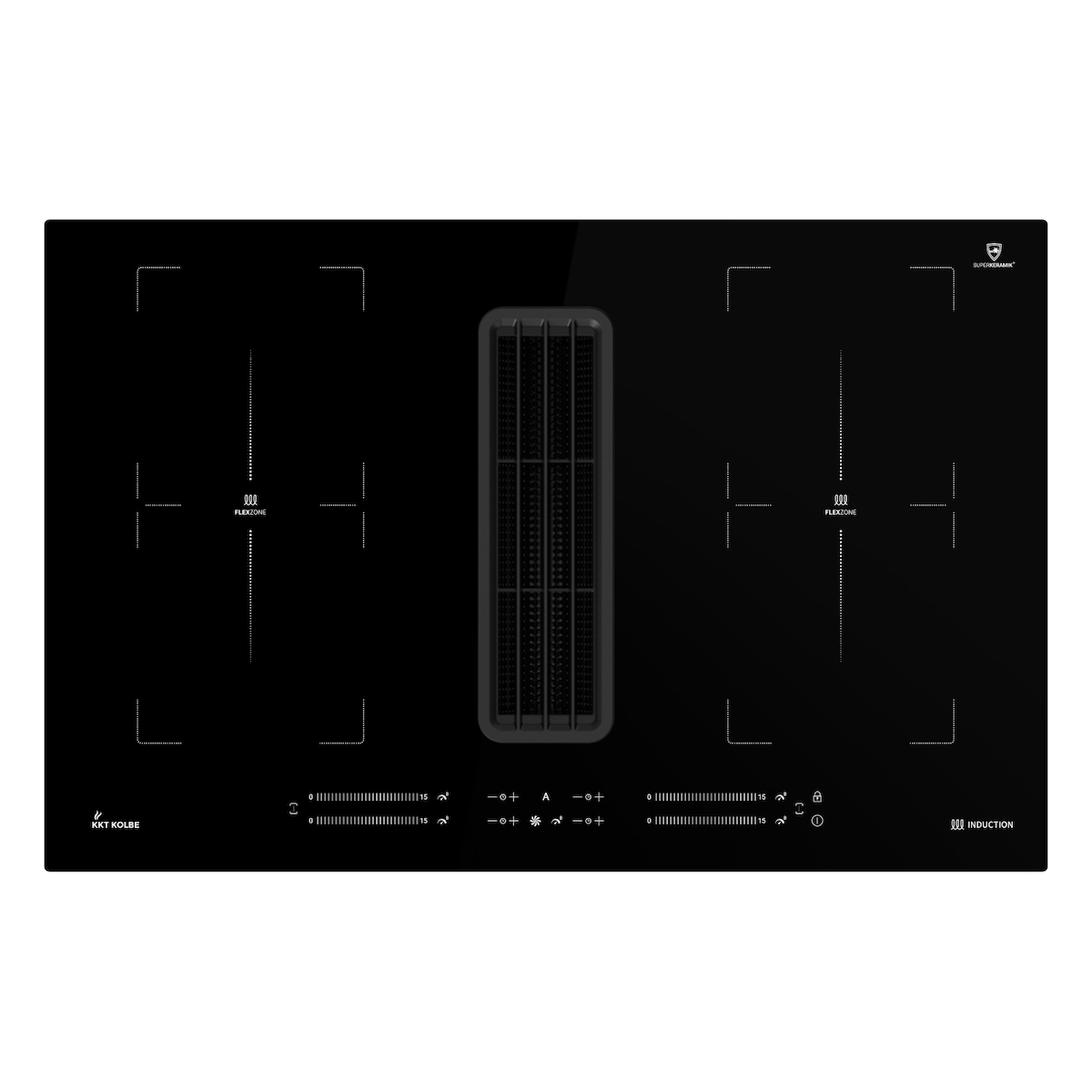 KKT KOLBE Downdraft Dunstabzug Einbau Induktionskochfeld Autark 77cm 2 Flexzonen Image