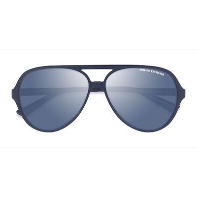 Unisex s aviator Matte Navy Eco Friendly,Plastic Prescription sunglasses - Eyebuydirect s Armani Exchange AX4133S