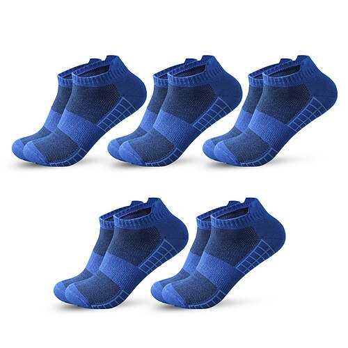 Herren 5 Paare Mehrfachpackungen Socken Laufsport Socken Freizeitsocken Schwarz Weiß Farbe Plaid Farbblock Sport Natur Täglich Urlaub Grundlegend Dünn Sommer Frühling Modisch Brautkleider schlicht Image