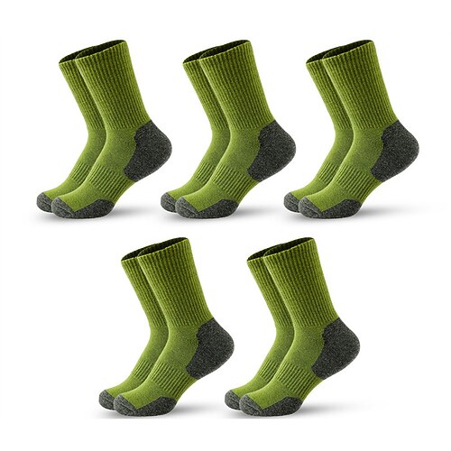 Herren 5 Paare Mehrfachpackungen Socken Sportsocken Laufsport Socken Freizeitsocken Schwarz Gelb Farbe Farbblock Sport Natur Täglich Urlaub Grundlegend Mittel Sommer Frühling Modisch Brautkleider Image