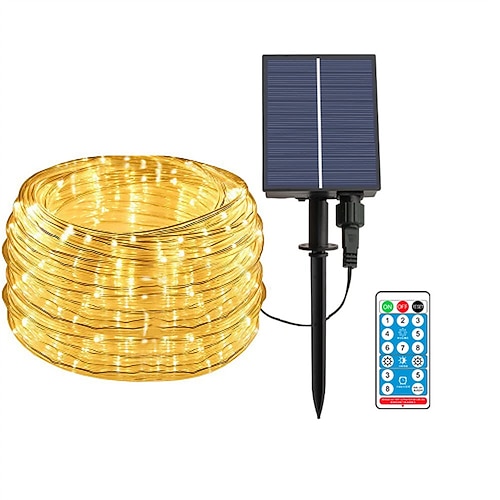 7/12/20m solar led string lichter outdoor urlaub 50/100/200/300/500leds el 5mm 1set halterung warmweiß kaltweiß rgb urlaub lichter outdoor party urlaub solarbetrieben Image