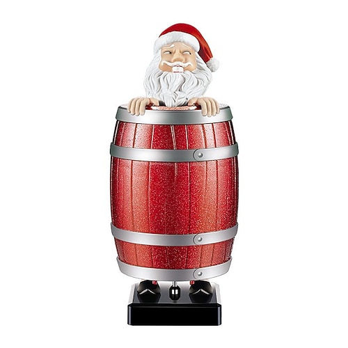 Lustige Weihnachtszigarettenspitze mit Weihnachtsmannmotiv, kreative Parodie-Zigarettenschachtel, Weihnachtsmann im Holzfass, Zigarettenschachtel-Figuren, Statue, Weihnachtsgeschenke für Männer Image
