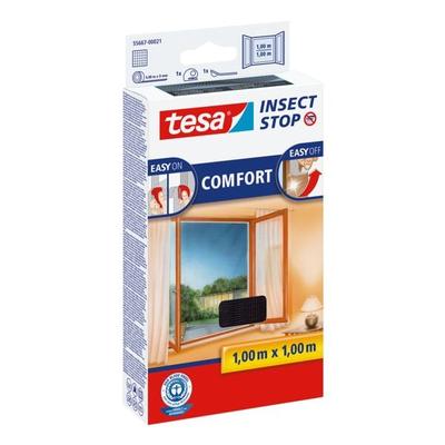 Fliegengitter »Insect Stop COMFORT« 55667 für Fenster grau, tesa, 100x100 cm