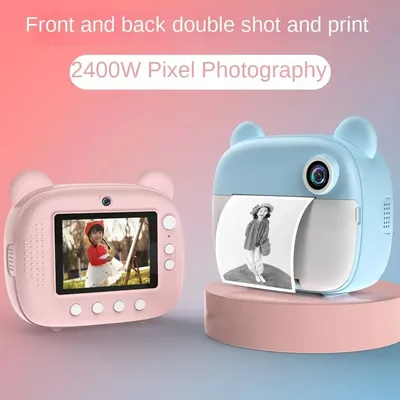 Children's Camera LCD Screen 2.4 Inches Supports 32G Memory Battery Life 1000 MAh Instant Printing