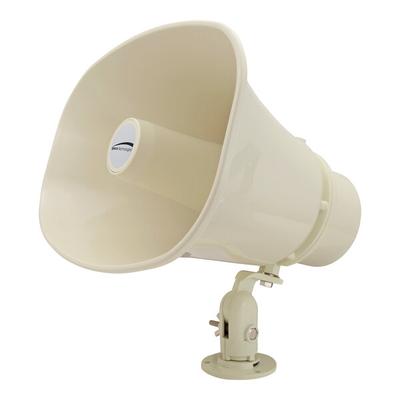 Speco Technologies Commercial Series 11" x 8" Khaki Outdoor PA Horn Speaker with Transformer SPC30RT - 70/25V, 60W, 122 dB