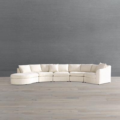 Pippa 5-pc. Right-Facing Lounge Sectional - Natural Quadrille Fabric - Frontgate