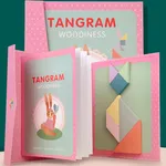 Puzzle Tangram magnétique en bois pour enfants, livre de jouets pour enfants, bébé, enfant,