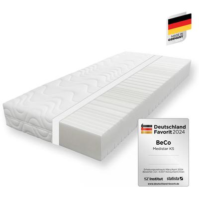 Komfortschaummatratze BECO "Medistar KS, Matratze Kaltschaum-Feeling 90x200 cm, 140x200 cm", weiß, neutral, B:90cm H:21cm L:200cm, Obermaterial: 100% Polyester, Matratzen, Geprüft mit 1,1* "SEHR GUT" & bewertet mit**Deutschland Favorit 2024 Image