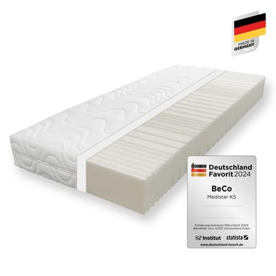 Komfortschaummatratze BECO "Medistar KS, Matratze Kaltschaum-Feeling 90x200 cm, 140x200 cm", weiß, neutral, B:90cm H:21cm L:200cm, Obermaterial: 100% Polyester, Matratzen, Geprüft mit 1,1* "SEHR GUT" & bewertet mit**Deutschland Favorit 2024 Image