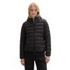 Steppjacke TOM TAILOR DENIM, Damen, Gr. M (38), schwarz (deep schwarz), Steppware, Obermaterial: 100% Polyester. Futter: 100% Polyester, unifarben, casual, regular fit taillenbedeckt, ohne Ausschnitt, Langarm, Jacken, mit Kapuze