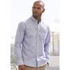 Langarmhemd H.I.S "Regular-fit", Herren, Gr. M (39/40), N-Gr, schwarz-weiß (anthrazit, weiß), Web, Obermaterial: 100% Baumwolle, gestreift, casual, regular fit, Rundhals, Langarm Manschette, Hemden, Oxfordhemd langarm mit Button-down-Kragen aus...