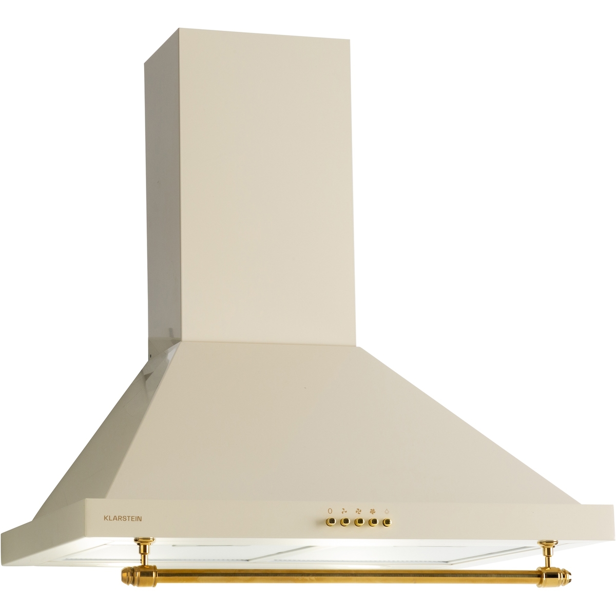 Klarstein Montblanc 60 Dunstabzugshaube 610m³/h 165W 2x1,5W LED Reling Vintage-Creme Image